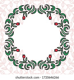 Beautiful nature frame. Vector illustration