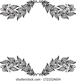 Beautiful nature frame. Vector illustration