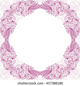 Beautiful nature frame. Vector illustration. 