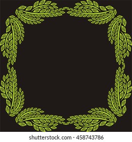 Beautiful nature frame. Vector illustration.
