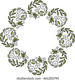 Beautiful nature frame. Vector illustration.