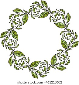 Beautiful nature frame. Vector illustration.