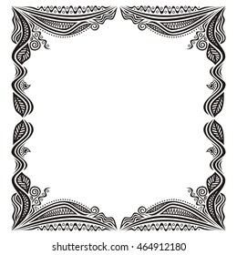 Beautiful nature frame. Vector illustration.