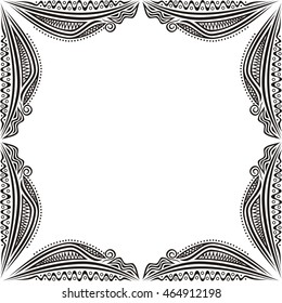 Beautiful nature frame. Vector illustration.