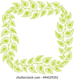 Beautiful nature frame. Vector illustration.