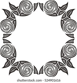 Beautiful nature frame. Vector illustration.