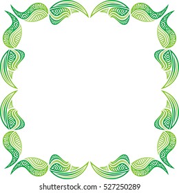 Beautiful nature frame. Vector illustration.