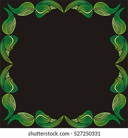 Beautiful nature frame. Vector illustration.