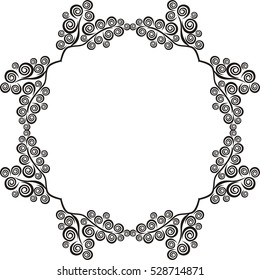 Beautiful nature frame. Vector illustration.