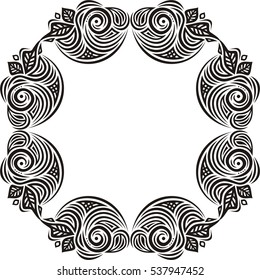 Beautiful nature frame. Vector illustration.