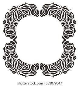 Beautiful nature frame. Vector illustration.