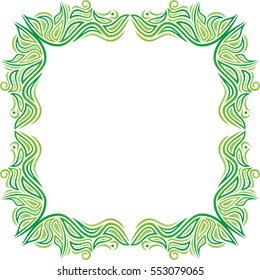 Beautiful nature frame. Vector illustration.