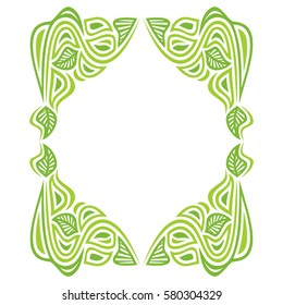 Beautiful nature frame. Vector illustration.