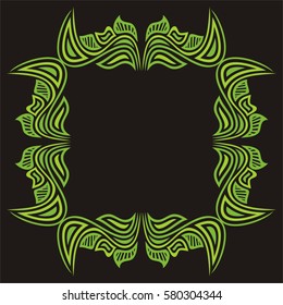 Beautiful nature frame. Vector illustration.