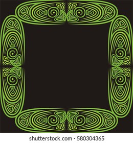 Beautiful nature frame. Vector illustration.