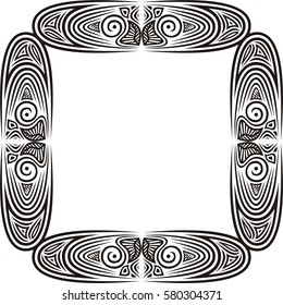 Beautiful nature frame. Vector illustration.