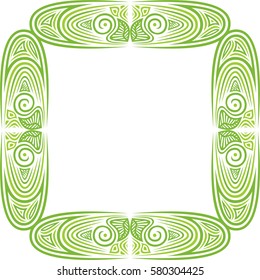 Beautiful nature frame. Vector illustration.