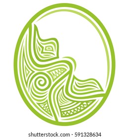 Beautiful nature frame. Vector illustration.