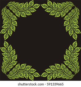 Beautiful nature frame. Vector illustration.