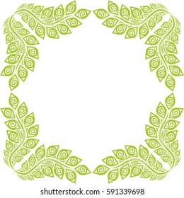 Beautiful nature frame. Vector illustration.