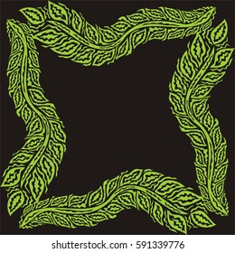 Beautiful nature frame. Vector illustration.