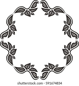 Beautiful nature frame. Vector illustration.