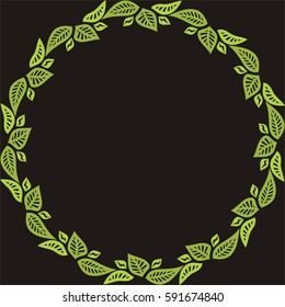 Beautiful nature frame. Vector illustration.