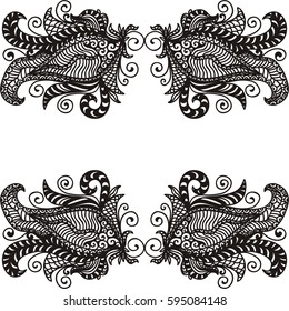 Beautiful nature frame. Vector illustration.
