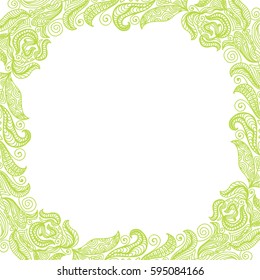Beautiful nature frame. Vector illustration.