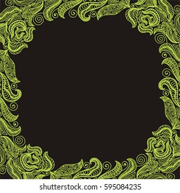 Beautiful nature frame. Vector illustration.