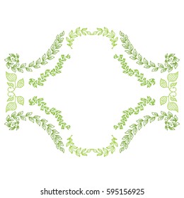 Beautiful nature frame. Vector illustration.