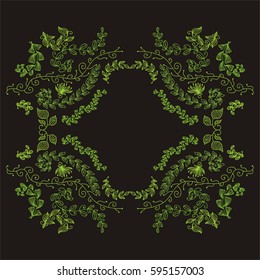Beautiful nature frame. Vector illustration.