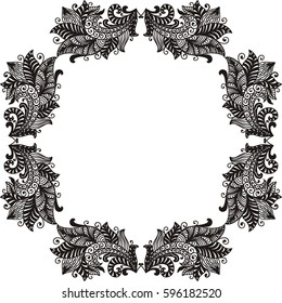 Beautiful nature frame. Vector illustration.
