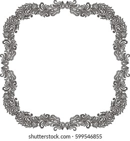Beautiful nature frame. Vector illustration.