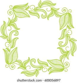 Beautiful nature frame. Vector illustration.