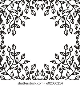 Beautiful nature frame. Vector illustration.