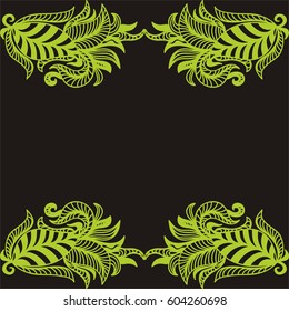 Beautiful nature frame. Vector illustration.