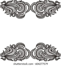 Beautiful nature frame. Vector illustration.