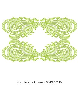 Beautiful nature frame. Vector illustration.
