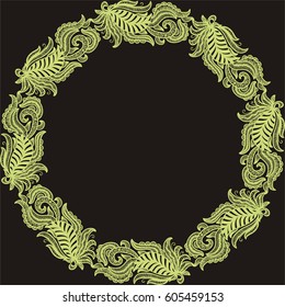 Beautiful nature frame. Vector illustration.