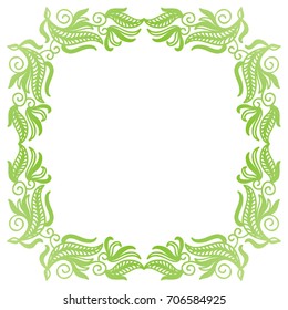 Beautiful nature frame. Vector illustration.