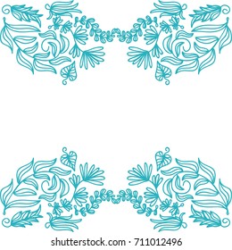 Beautiful nature frame. Vector illustration.