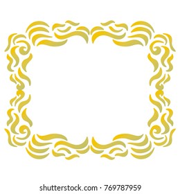 Beautiful nature frame. Vector illustration.