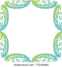 Beautiful nature frame. Vector illustration.
