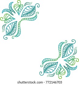 Beautiful nature frame. Vector illustration.