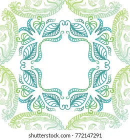 Beautiful nature frame. Vector illustration.