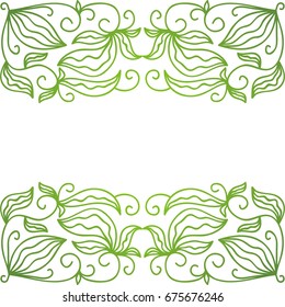 Beautiful nature green background. Vector illustration.