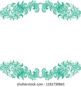 Beautiful nature green frame. Vector illustration