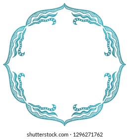 Beautiful nature green frame. Vector illustration