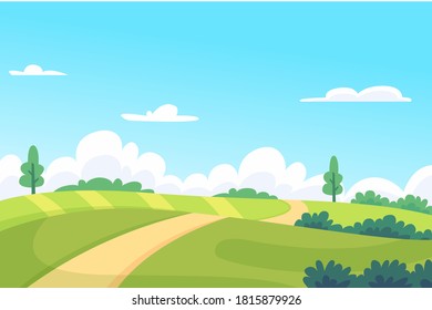 Hermosa ilustración vectorial de diseño de fondo de paisaje natural.